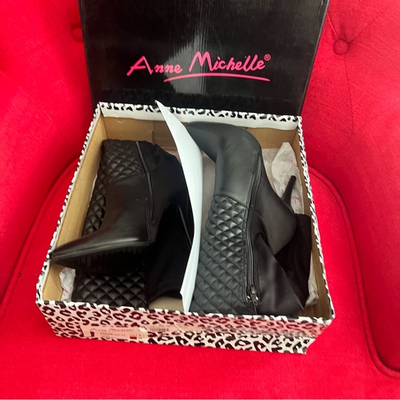 NIB***ANNE MICHELLE WOMEN'S KNEE-HIGH BOOT LONESTAR-34
Women – Black Pu - Picture 12 of 12